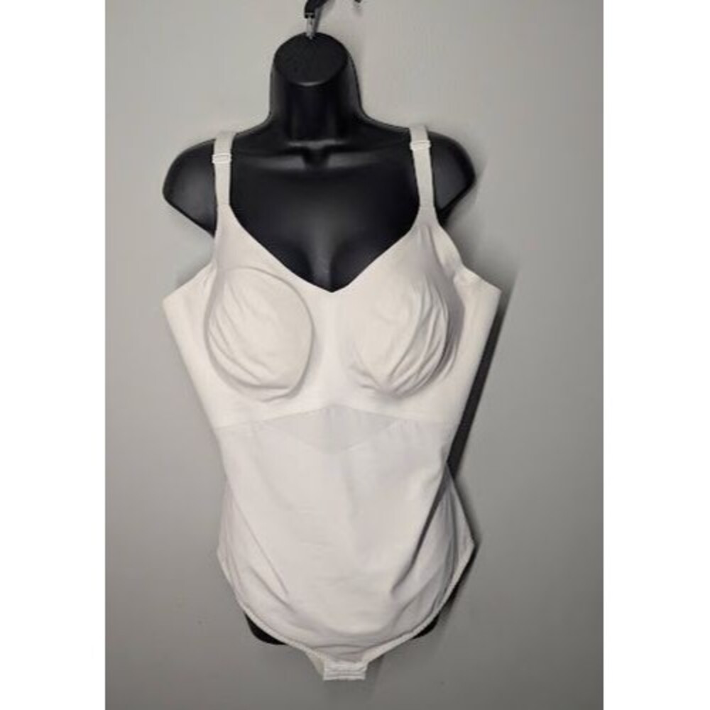 Honeylove Liftwear Tank Bodysuit Womens 3X White Cami Shapewear